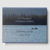 人生のお祝い、名前、湖、2つの漁師 ゲストブック (正面)