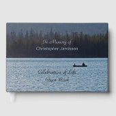 人生のお祝い、名前、湖、2つの漁師 ゲストブック (正面)