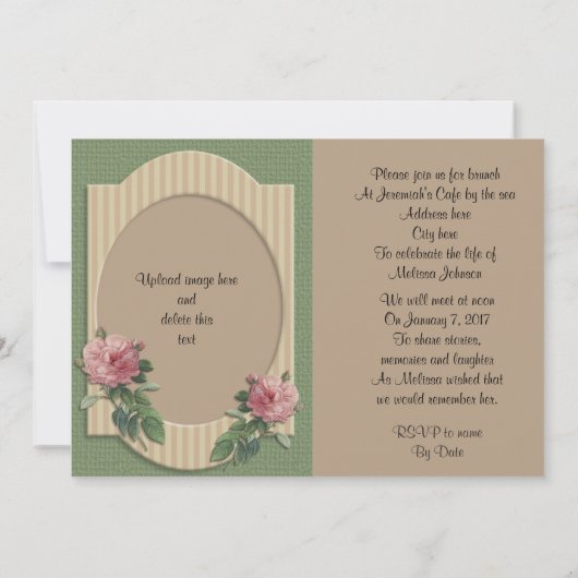 人生のお祝い 招待状 (裏面)