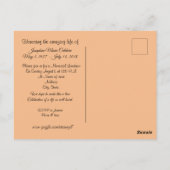 人生のお祝い 招待状 夕焼け (裏面)