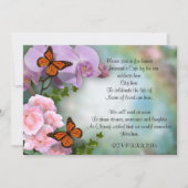 人生のお祝い 招待 蝴蝶 招待状 (裏面)