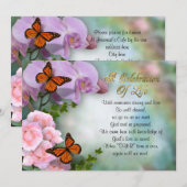 人生のお祝い 招待 蝴蝶 招待状 (正面/裏面)