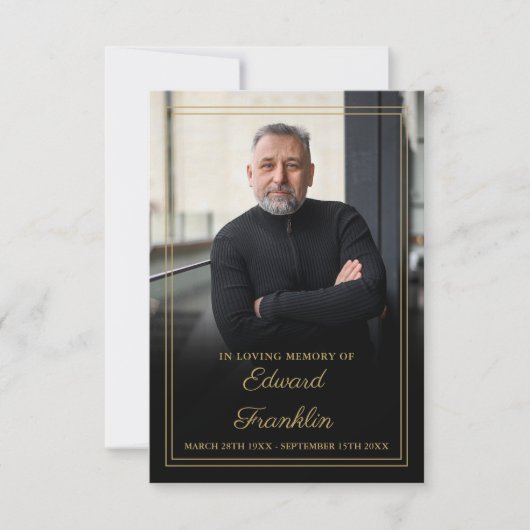 人生のお祝い 葬儀 フォト 祈り カード (正面)