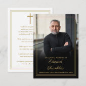 人生のお祝い 葬儀 フォト 祈り カード (正面/裏面)