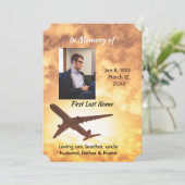 人生のお祝い 飛行機パイロットへの招待 招待状 (スタンド正面)