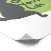 人生のかわいい黒猫の練習ヨガを整理する ポスター (角)