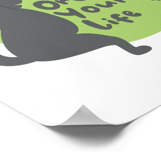 人生のかわいい黒猫の練習ヨガを整理する ポスター (角)