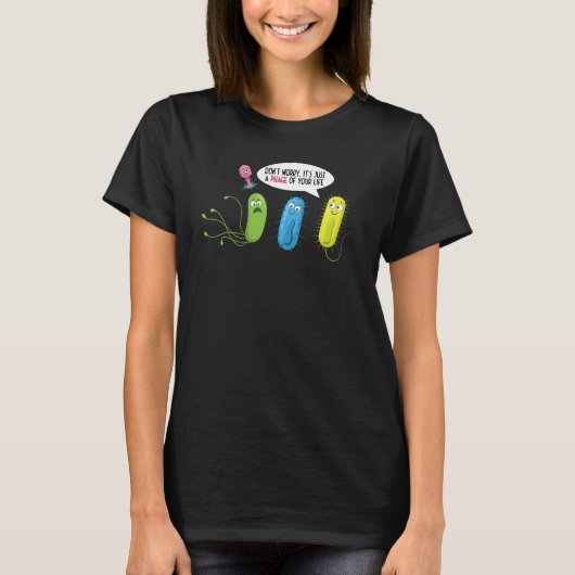 人生のただのファージ  バクテリオファージ Tシャツ (正面)