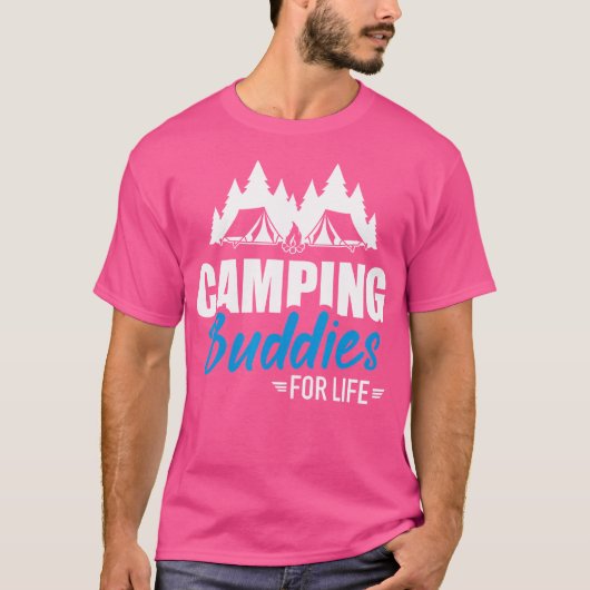 人生のためのキャンプ仲間 Tシャツ (正面)