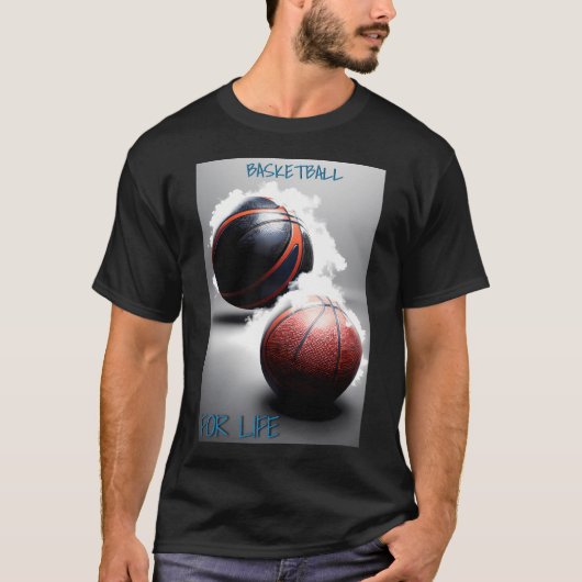人生のためのバスケットボール Tシャツ (正面)