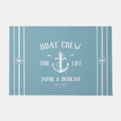 人生のためのボートの航海のモダン名前をカスタムする ドアマット (正面)