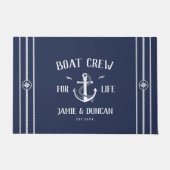 人生のためのボートの航海のモダン名前をカスタムする ドアマット (正面)