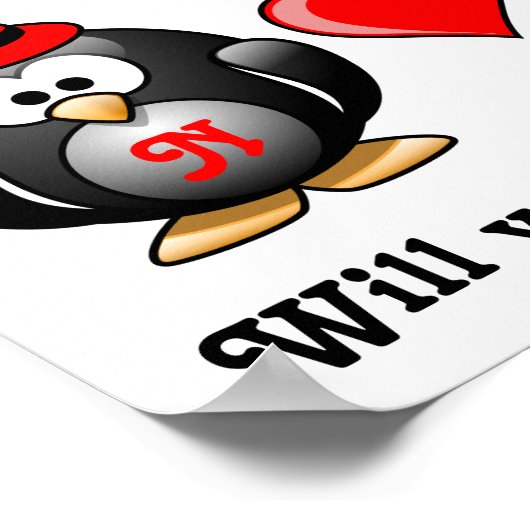 人生のためのメイトあなたは私のペンギン提案愛になる ポスター (角)