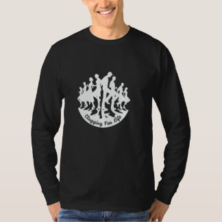 人生のための詰まりバック詰まりクログロガーのフラットフットスト Tシャツ