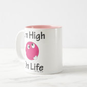 人生のの最高はこのおもしろマグカップ微笑させます ツートーンマグカップ (正面左)