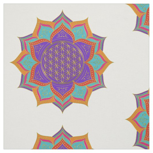 人生のはすの花は金ゴールドIを飾ります ファブリック (見本)