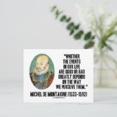 人生のイベントが良いか悪いか分かるか ポストカード (スタンド正面)