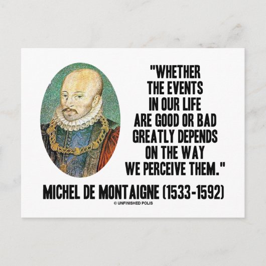 人生のイベントが良いか悪いか分かるか ポストカード (正面)