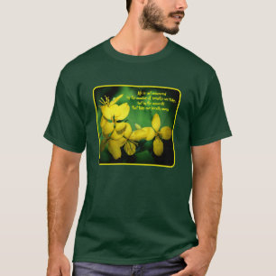 人生のインスピレーションの引用 フラワー Tシャツ