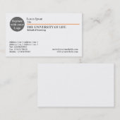 人生のオレンジ規則の大学 名刺 (正面/裏面)