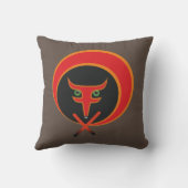 人生のキツネ – 赤。 クッション (裏面)