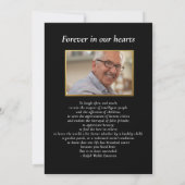 人生のクラシックな祝いの写真とオリジナルの詩 招待状 (裏面)