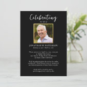 人生のクラシックな祝い写真オーダーメイド詩 招待状 (スタンド正面)