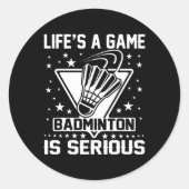 人生のゲームBadmintonは深刻なコーチのトレーナーO ラウンドシール (正面)