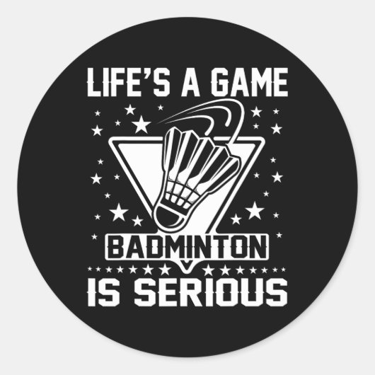 人生のゲームBadmintonは深刻なコーチのトレーナーO ラウンドシール (正面)