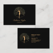 人生のコーチの木のセラピストヒーラーウェルネス 名刺 (正面/裏面)