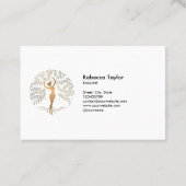 人生のコーチの木のセラピストヒーラーウェルネス 名刺 (裏面)