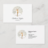 人生のコーチの木のセラピストヒーラーウェルネス 名刺 (正面/裏面)