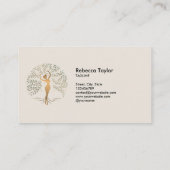 人生のコーチの木のセラピストヒーラーウェルネス 名刺 (裏面)