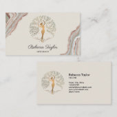 人生のコーチの木のセラピストヒーラーウェルネス 名刺 (正面/裏面)