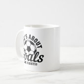 人生のゴールとアシスト コーヒーマグカップ (正面左)