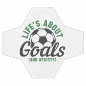 人生のゴールとアシスト サッカーボール (フラット)