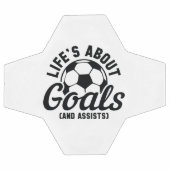 人生のゴールとアシスト サッカーボール (フラット)