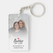 人生のシックな友達のための最高のベスティーズフォトキープサケ キーホルダー (裏面)