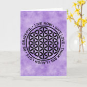 人生のシンボル – 人生のルール1 カード (黄色い花)