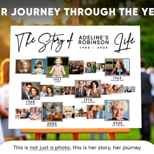 人生のストーリー - タイムライン ポスター 葬儀 思い出