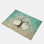 人生のスパイラルツリー – Yggdrasil ドアマット (アングル)