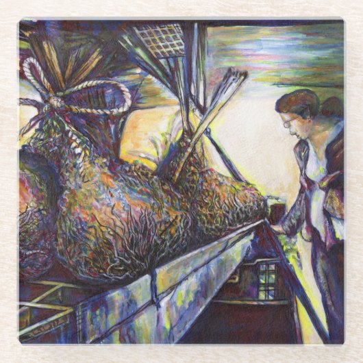 人生のハードルの運命 ガラスコースター (正面)