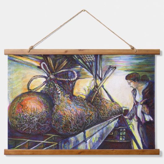 人生のハードルの運命 吊り下げ型タペストリー (正面)