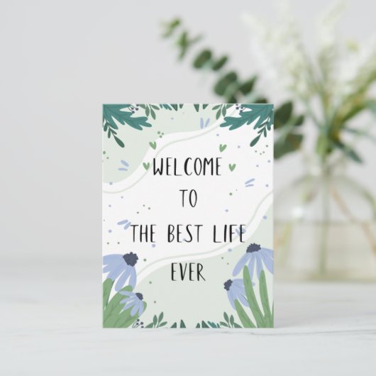 人生のバプテ最高のィストへようこそ  ポストカード (スタンド正面)