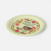 人生のパン幸せな感謝祭クリスチャン ペーパープレート (アングル)