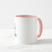 人生のビーチサーファーおもしろいガール引用文パーソナライズ マグカップ (正面右)