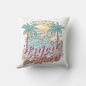 人生のビーチ楽しむ波 クッション (裏面)