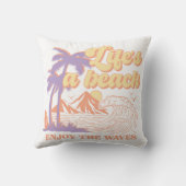 人生のビーチ楽しむ波 クッション (裏面)