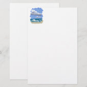 人生のビーチ 便箋 (正面/裏面)