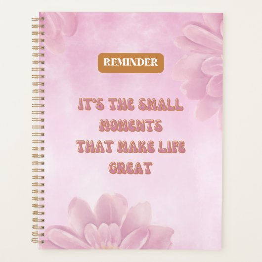 人生のフローラを作る小さな瞬間素晴らし プランナー手帳 (正面)